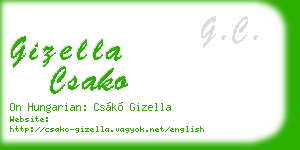 gizella csako business card